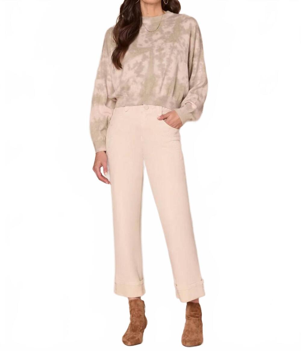 NEW DEMOCRACY women's long sleeve multi dolman sleeve sweater in tie-dye
